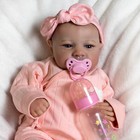 18in Reborn Baby Dolls Full Body Vinyl Silicone Lifelike Newborn Girl Doll Bath