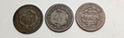 Lot Of 3 Counter Stamped Large Cents 1819  1845  1851