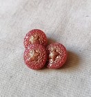 Antique Czech Glass Buttons - Vintage - Art-deco - 1920  s-1930  s  3pcs  - G783