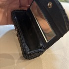 Vintage Beaded Lipstick Case Holder With Mirror And Snap Closure