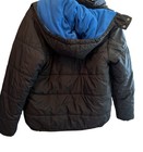 Calvin Klein Boys Black Quilted Hooded Puffer Jacket With Blue Fleece Lining