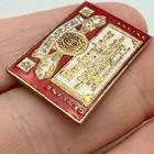 Budweiser King Of Beers Label Lapel Pin Red Enamel Brewery Advertising Vintage