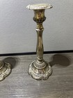 2 Vintage Godinger 750 Silver Plated Heavy Candle Holders 10 25  Tall