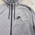 Nike Hoodie Mens Large Gray Full Zip Jersey Tech Pocket Athletic Logo Warm