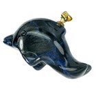 Natural Blue Sodalite Dolphin Carving With Nickel Pendant 38 19 Ct