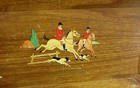 Vintage English Fox Hunting Horse Dog Norwich Nd Co-op Hasko Wood Serving Tray