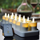 Luminara Rechargeable Tea Lights Moving Flicker Flameless Led Candles With Timer