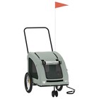 Vidaxl Pet Bike Trailer Gray 99 Lb Oxford Fabric 93986