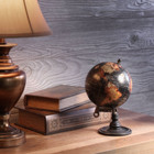 Table Top World Globe Black Decorative Desk Decor Tabletop Display Small 5 Inch