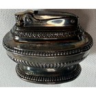 Vintage Ronson Queen Anne Table Lighter Silver Plate Mid Century Tobacciana