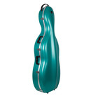 Crossrock 4 4   3 4 Cello Case With Wheels   Matte Mint Blue Abs Shell