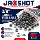 1000 Qty 3 8  Inch Steel Shot Slingshot Ammo Balls - Jaxshot  bc Precision 