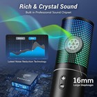Cardioid Usb Rgb Mic Kit Adjustable Arm Gaming Podcast Studio Recording For Pc