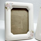 Vintage Ceramic Floral Frame Set Of 2 5x3 Cottagecore Shabby Chic
