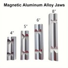 New Pair Aluminum 3 -8  Vise Jaws With Strong Magnetic Soft Vice Pads Cover