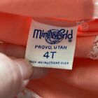 Vtg Girls Mini World Floral Full Circle Pinafore Lace Dress Sz 4t Pageant