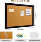 Felt Cork Board Wall Decor 24  X 18  Framed Bulletin Board Office   Home