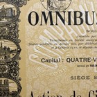 1912 Omnibus De Paris Stock Certificate 500 Francs Embossed Transit Scripophily