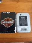 Harley-davidson Motor Cycles Blue Zippo Collectible Lighter W  Tin Case