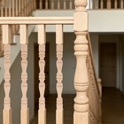 3 Pieces European Style Wood Carving Railings Balusters Staircase Interior For