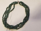 Turquoise Natural Stone Hand Strung 4 Strands Choker Necklace Vintage-free Ship 
