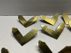 Vintage Lot  15 nos Kbc Brass Plated Decorative Drive In Furniture Corner Plates
