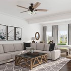 Marston  52 Inch Traditional Indoor Led Ceiling Fan With Light  Pull Chain  T   