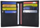 Men s New Thin Black Bifold Genuine Leather Wallet Id Credit Card Money Holder 