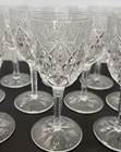 12 St  Louis Cristal French Crystal Florence Pineapple Cut Burgundy Wine 6 5 