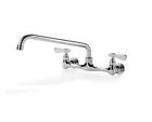 Commercial Kitchen Wall Mount Faucet With 8  Center And 8  Spout - Nsf- No Lead