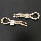 A Pair Of Vintage Shoe Clips Clear Rhinestones Set In A Silver-tone Metal  