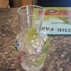 Clear Glass Bottle Flower Vase  Hand-painted Floral  Multicolor Decorative