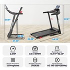 2 5hp Folding Treadmill For Home  Adjustable Incline 64 3 3 1 Programs  Electric