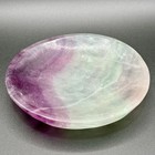 Polished Round Fluorite Bowl  Purple Green Banded  Uv Glow  5 In