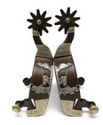 Aj Tack Men s Antique Brown Team Roping Spur Set
