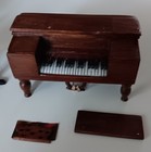 Vintage Sofa Chair Piano Stool Desk Table Dollhouse Furniture Collectibles