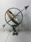 Cast Iron Atlas Armillary Sphere Sundial 28    Verdigris Garden Sun Dial