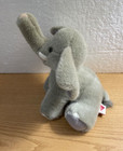 Vintage Dakin Elephant Plush Gray With Trunk Up Good Luck Stuffed Animal 1993