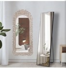 Vintage Hand-carved Wooden Wall Mirror   Ornate Antique Frame Home Decor