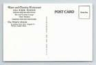 Town   Country Restaurant Bar Park Ave Modern Decor New York Vintage Postcard
