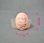 Floral Cameo Silicone Mold Cameo Sugarcraft Resin Fimo Polymer Clay Mould 