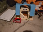 Vintage Little Tikes Large Blue Roof Doll House Dollhouse With Accessories