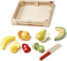 Melissa   Doug Wooden Cutting Fruit Set Playset