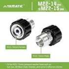 Yamatic M22-14mm Female To M22-15mm Male Pressure Washer Adapter 4000 Psi