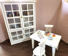 Traditional White Dollhouse Dining Room Lot  1 12 Scale - Accessories Included  