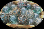 Japanese Glass Fishing Floats 3-3 5  Lot 16 Netted plain Nautical Decor Usa Bz