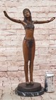 Hand Made Art Deco Dancer Statue Chiparus Bronze Sculpture Large Display Piece