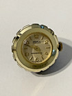 Vintage Mid-century Swiss Made 17j Enamel   Gold Orb Pendant Watch