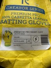 Bruce Bolt Batting Gloves Youth Xl Premium Pro Short Cuff Creator Series