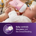 Philips Avent Natural Baby Bottles 4 Count 9oz Pink Anti Colic Medium Flow